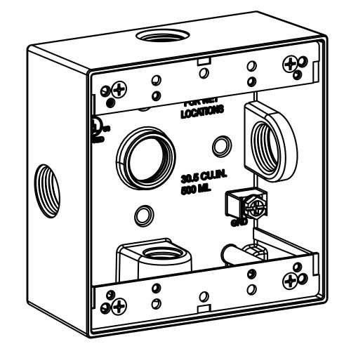 2-G W/P BOX 5 3/4'''' HUBS 2''