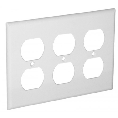 3-G WALL PLATE - DUPLEX IVORY
