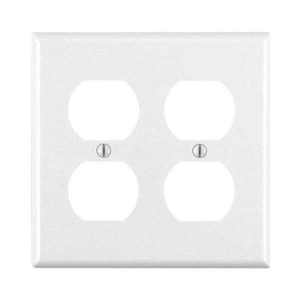 2G W/P DUPLEX WHITE